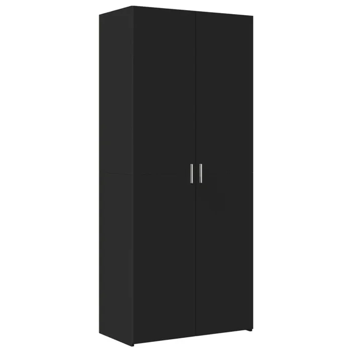 vidaXL Aparador alto madera de ingeniería negro 80×42,5×185 cm