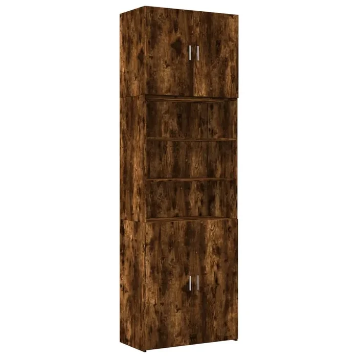 vidaXL Aparador alto madera de ingeniería roble ahumado 80×42,5×249 cm