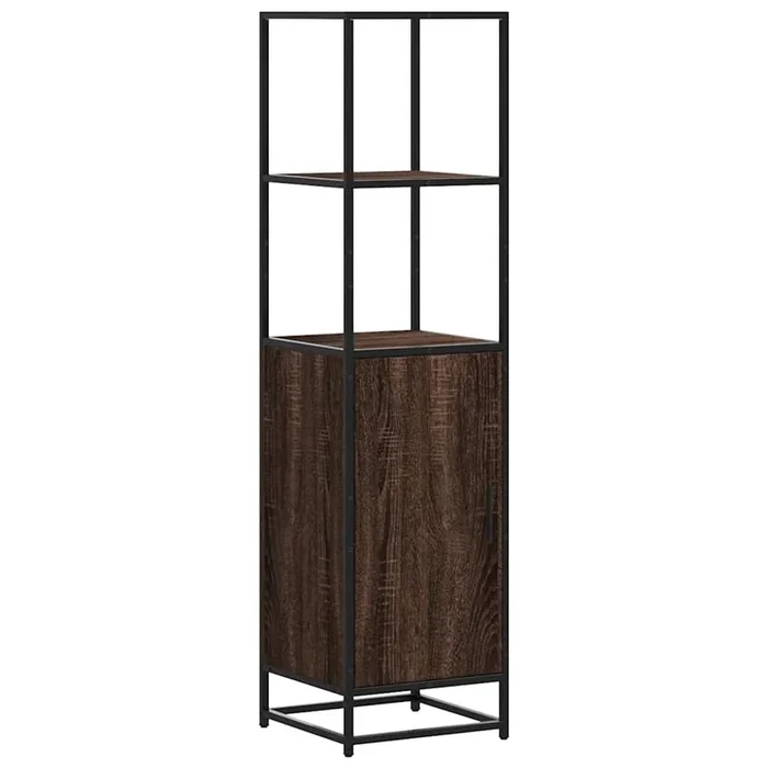 vidaXL Aparador alto madera ingeniería marrón roble 35,5x35x139cm