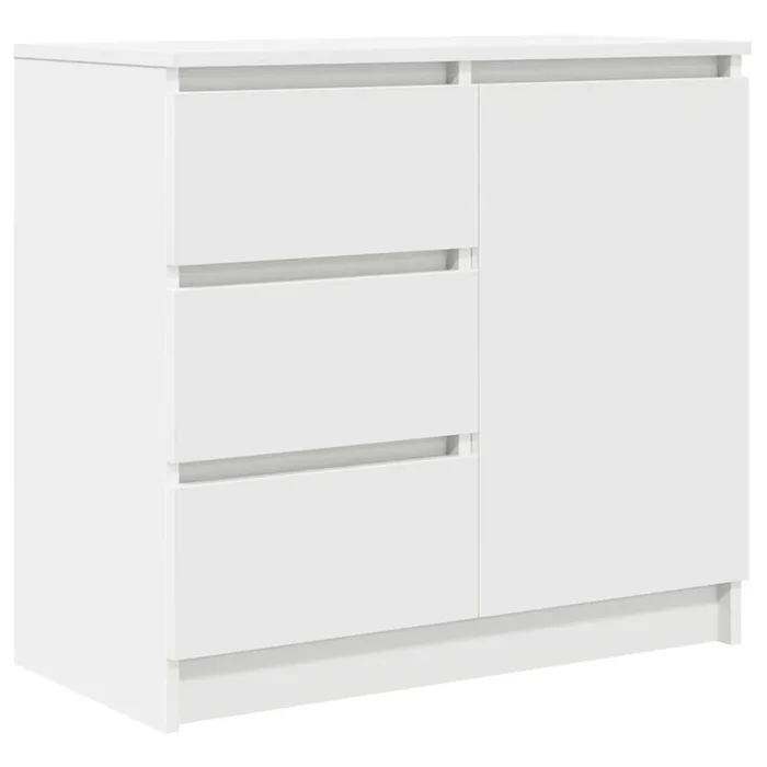 vidaXL Aparador con cajón blanco 71x35x65 cm madera de ingeniería