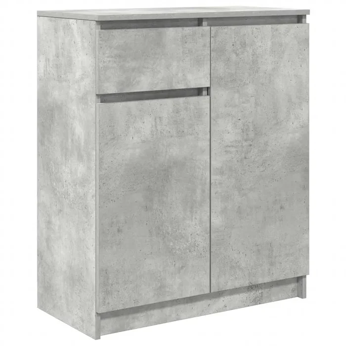 vidaXL Aparador con cajón gris hormigón 71x35x84 cm madera ingeniería