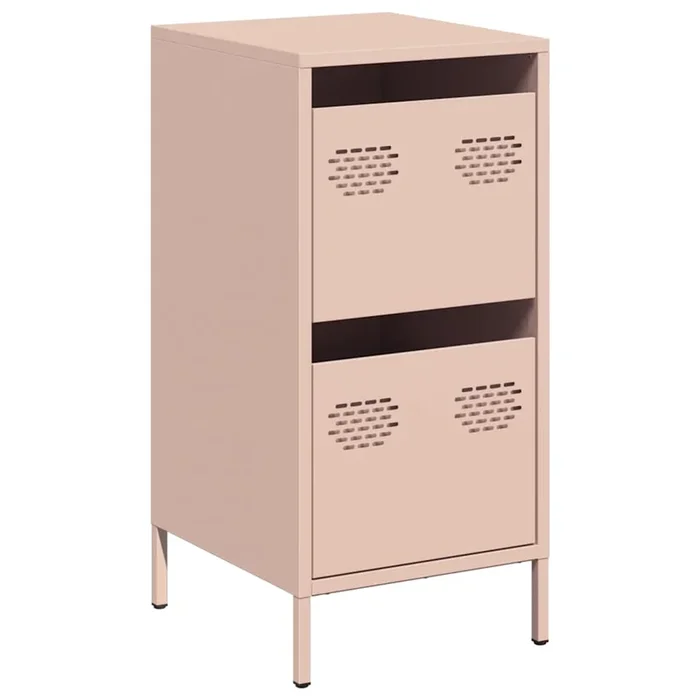 vidaXL Aparador de acero laminado en frío rosa 35x39x73,5 cm (2)