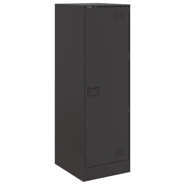 vidaXL Aparador de acero negro 34,5x39x107 cm