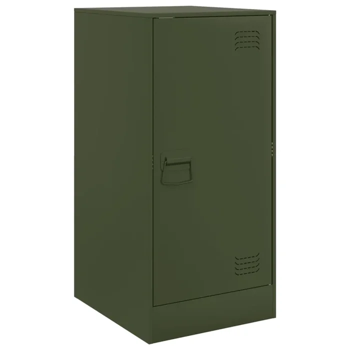 vidaXL Aparador de acero verde oliva 34,5x39x73 cm