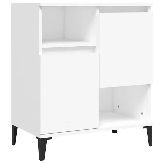 vidaXL Aparador de madera contrachapada blanco 60x35x70 cm (4)