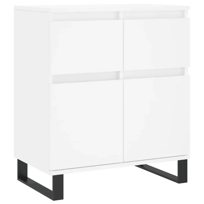 vidaXL Aparador de madera contrachapada blanco 60x35x70 cm (6)
