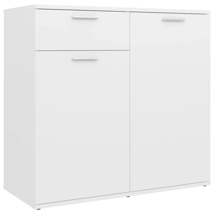 vidaXL Aparador de madera contrachapada blanco 80x36x75 cm