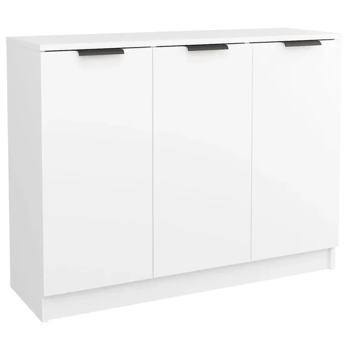 vidaXL Aparador de madera contrachapada blanco 90,5x30x70 cm