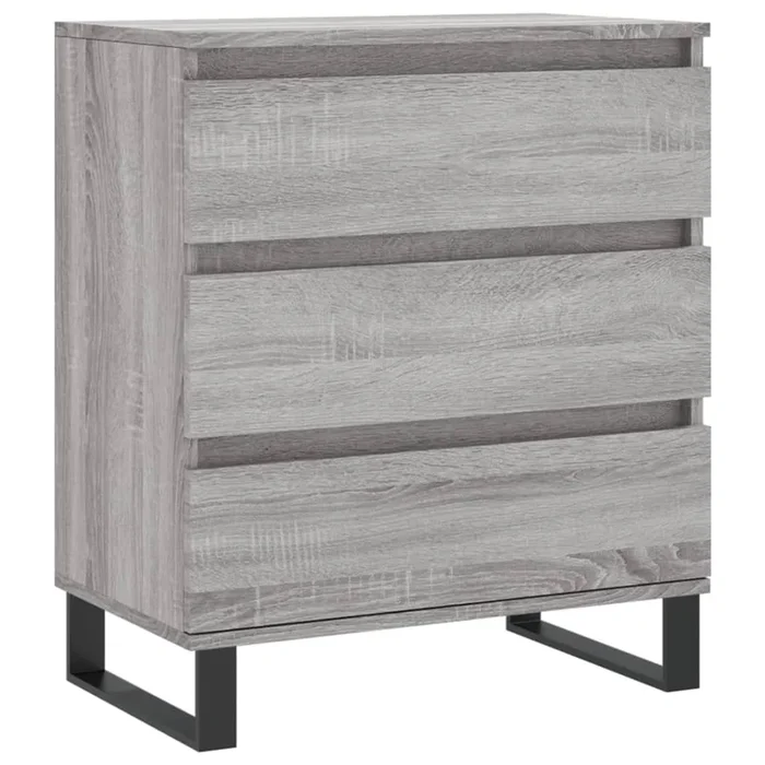 vidaXL Aparador de madera contrachapada gris Sonoma 60x35x70 cm (22)