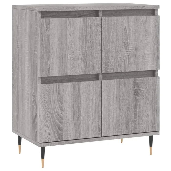 vidaXL Aparador de madera contrachapada gris Sonoma 60x35x70 cm (3)