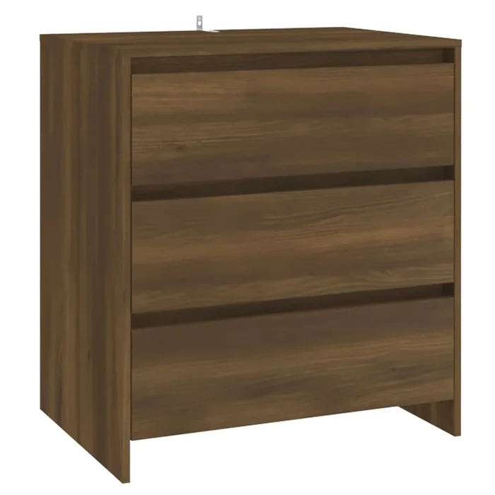 vidaXL Aparador de madera contrachapada marrón roble 70x41x75 cm (2)