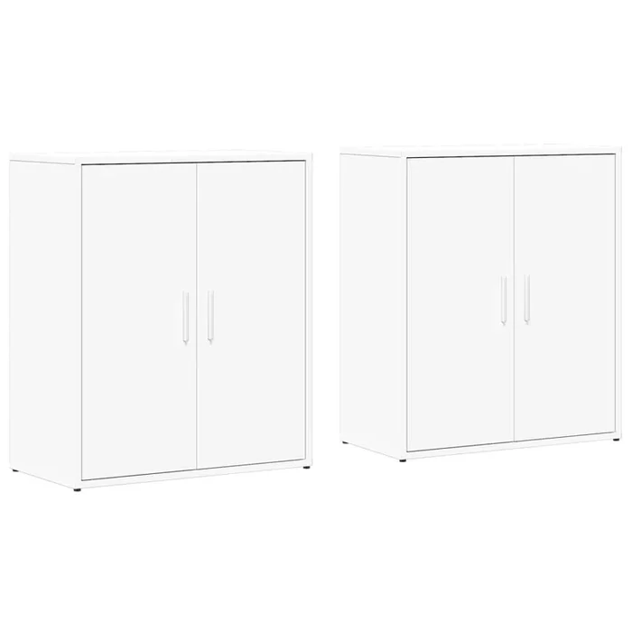 vidaXL Aparador de madera de ingeniería 2 uds blanco 60x31x70 cm