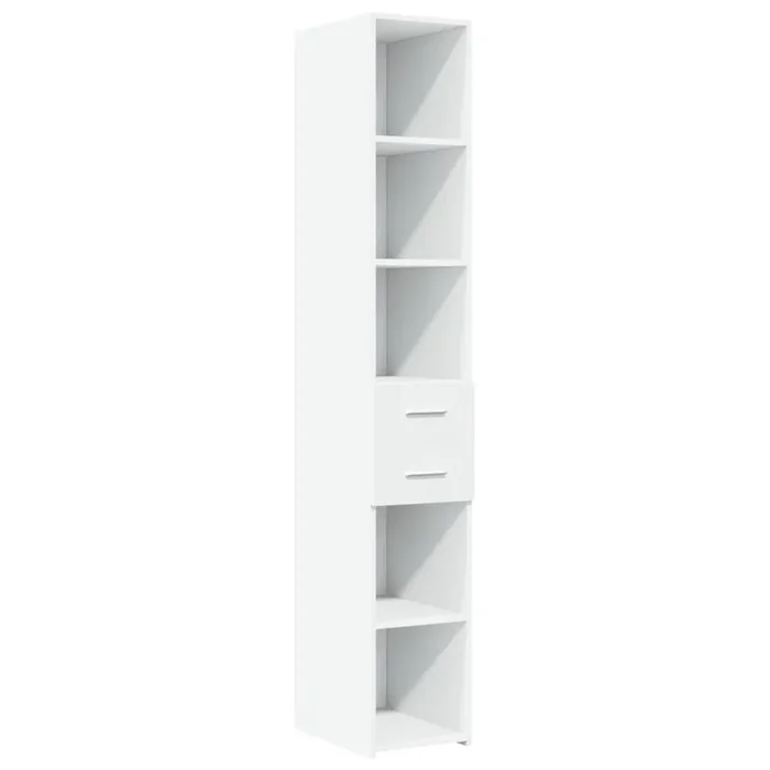 vidaXL Aparador de madera de ingeniería blanco 30×42,5×185 cm