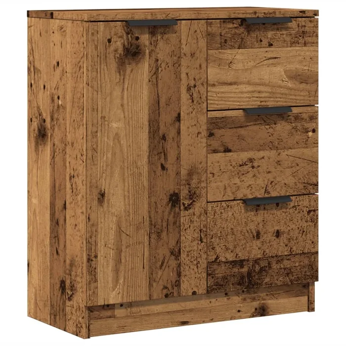 vidaXL Aparador de madera de ingeniería envejecida 60x30x70 cm (2)