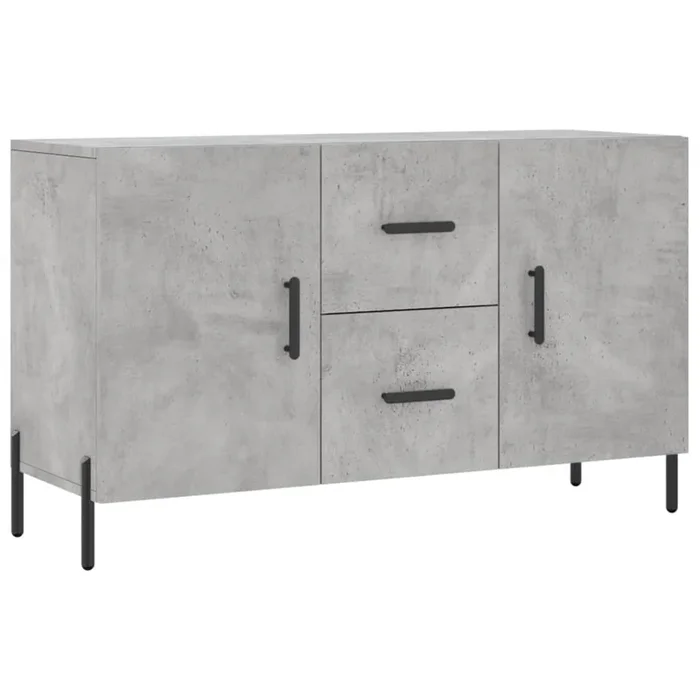 vidaXL Aparador de madera de ingeniería gris hormigón 100x36x60 cm