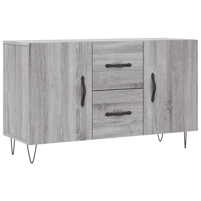 vidaXL Aparador de madera de ingeniería gris Sonoma 100x36x60 cm (7)
