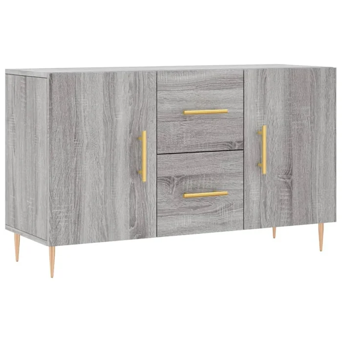 vidaXL Aparador de madera de ingeniería gris Sonoma 100x36x60 cm (9)