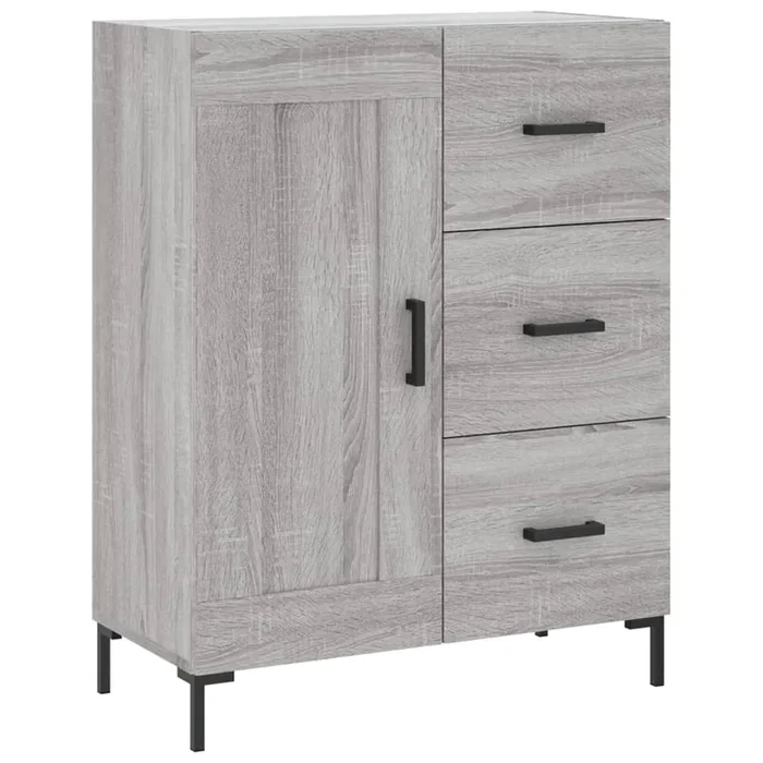 vidaXL Aparador de madera de ingeniería gris Sonoma 69,5x34x90 cm (34)