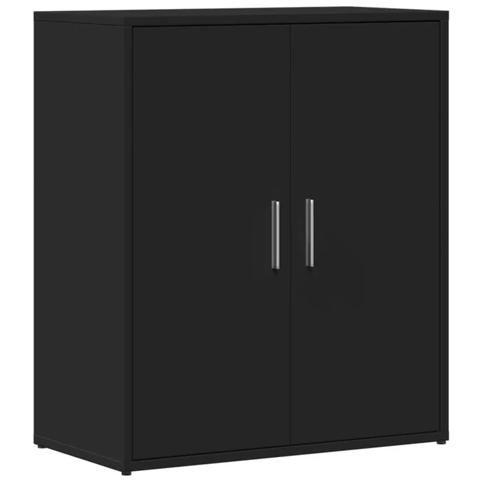 vidaXL Aparador de madera de ingeniería negro 60x31x70 cm (4)