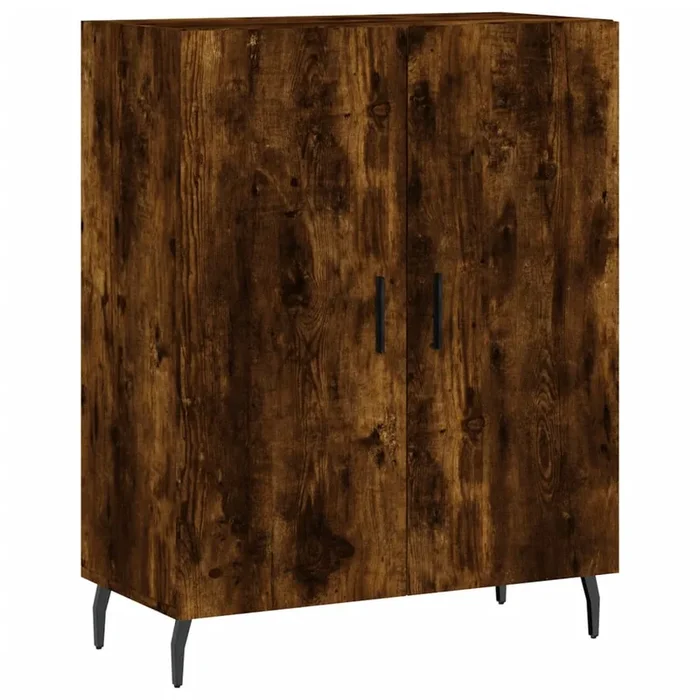 vidaXL Aparador de madera de ingeniería roble ahumado 69,5x34x90 cm (23)