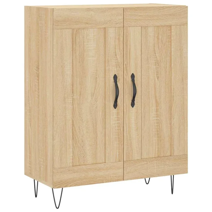 vidaXL Aparador de madera de ingeniería roble Sonoma 69,5x34x90 cm (9)