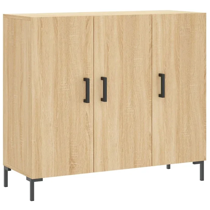 vidaXL Aparador de madera de ingeniería roble Sonoma 90x34x80 cm (10)