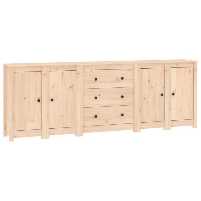 vidaXL Aparador de madera maciza de pino 230x35x80 cm