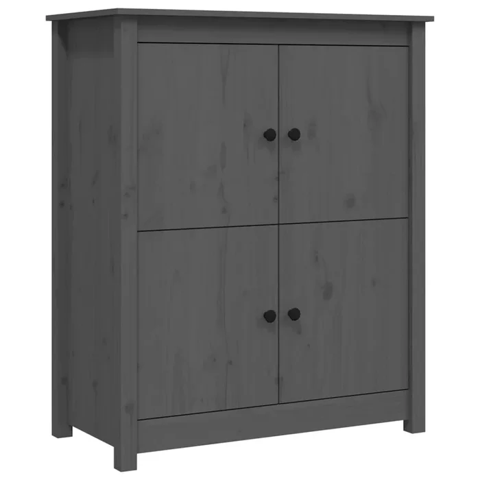 vidaXL Aparador de madera maciza de pino gris 83×41,5×100 cm