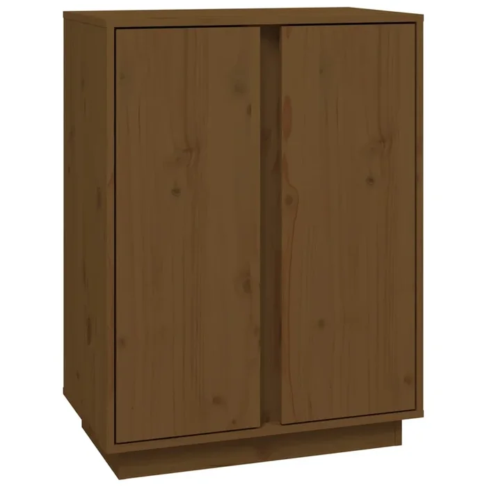 vidaXL Aparador de madera maciza de pino marrón miel 60x35x80 cm