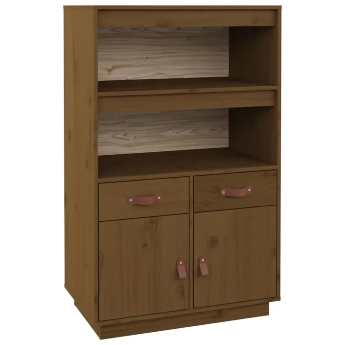 vidaXL Aparador de madera maciza de pino marrón miel 67x40x108,5 cm (2)