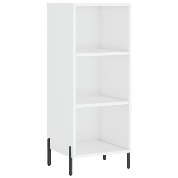 vidaXL Aparador madera de ingeniería blanco brillante 34,5×32,5×90 cm (5)