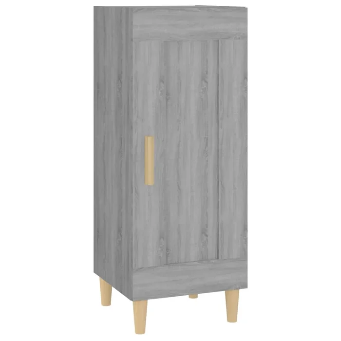 vidaXL Aparador madera de ingeniería gris Sonoma 34,5x34x90 cm (13)