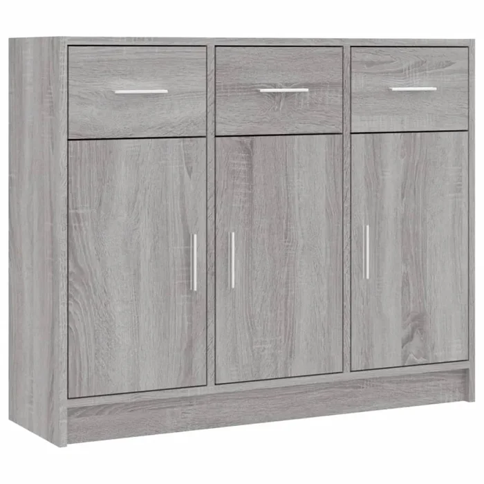 vidaXL Aparador madera de ingeniería gris Sonoma 91x28x75 cm