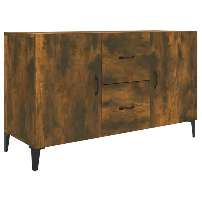 vidaXL Aparador madera de ingeniería roble ahumado 100x36x60 cm (3)
