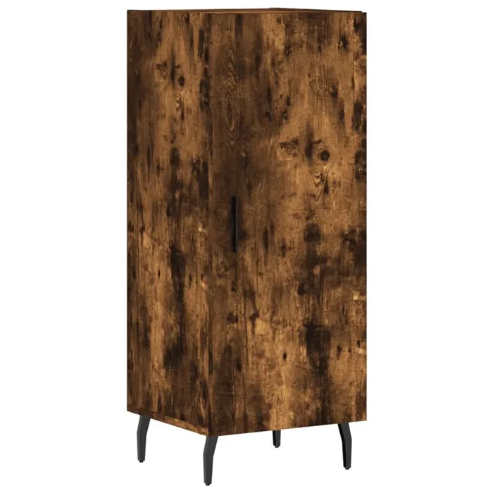 vidaXL Aparador madera de ingeniería roble ahumado 34,5x34x90 cm (13)