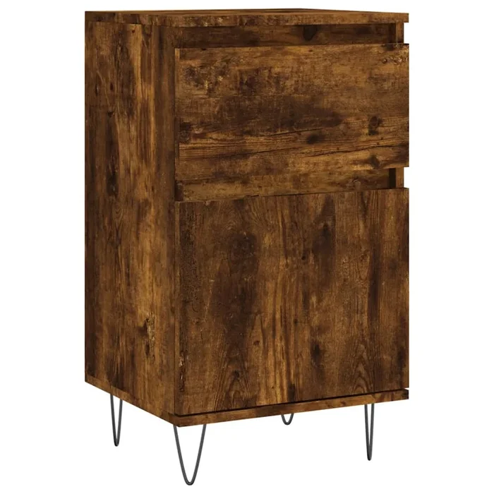 vidaXL Aparador madera de ingeniería roble ahumado 40x35x70 cm (3)