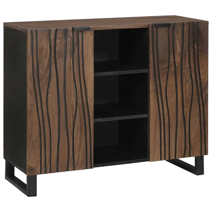 vidaXL Aparador Marrón 90 x 33 x 75 cm madera maciza de mango