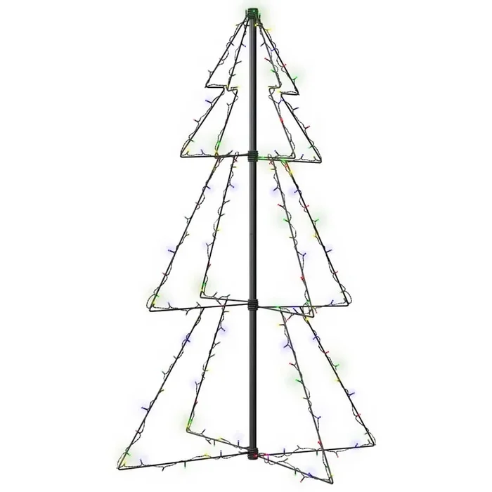 vidaXL Árbol de Navidad 160 LEDs interior y exterior 78×120 cm (2)
