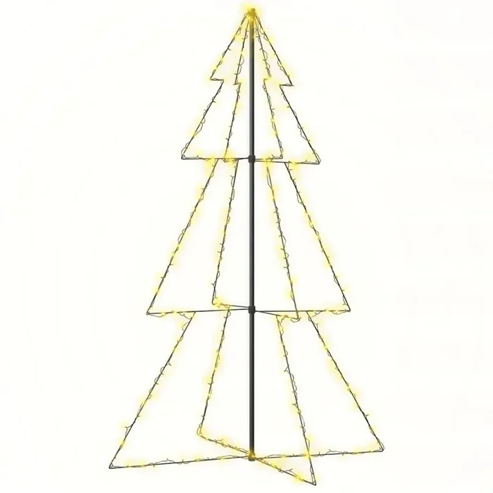 vidaXL Árbol de Navidad 240 luces LED interior y exterior 118×180 cm (2)