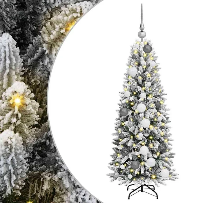 vidaXL Árbol de Navidad artificial con 150 LED 53 x 53 x 120 cm (11)