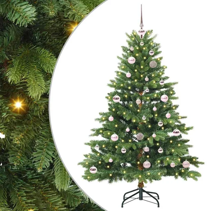 vidaXL Árbol de Navidad artificial con 150 LED Verde 150 cm PE y PVC (51)