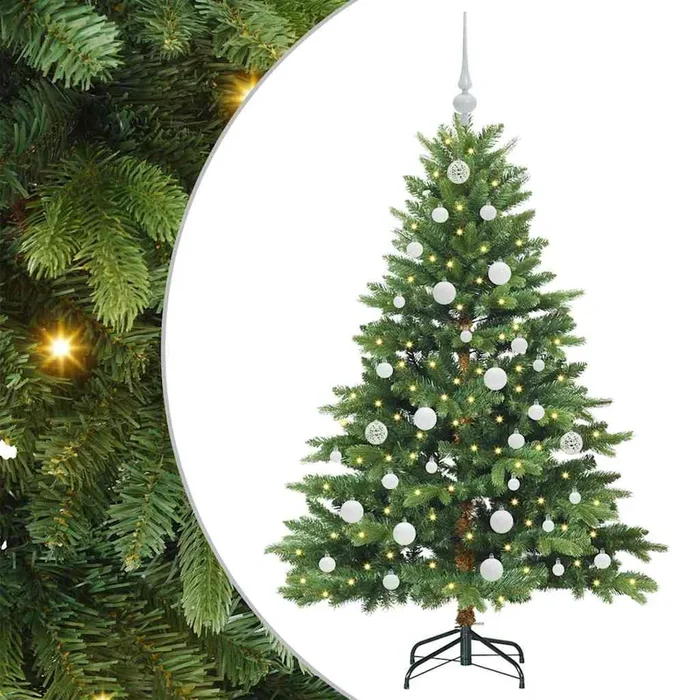 vidaXL Árbol de Navidad artificial con 150 LED Verde 150 cm PE y PVC (53)