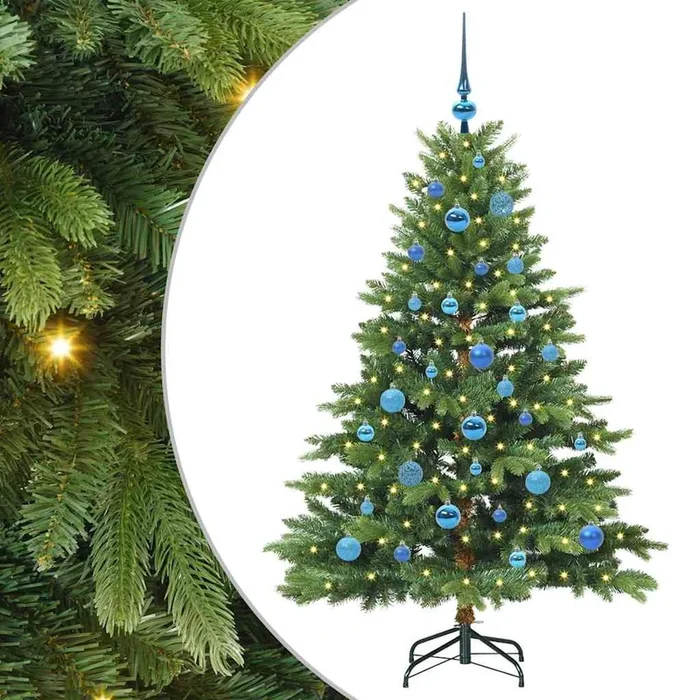 vidaXL Árbol de Navidad artificial con 150 LED Verde 150 cm PE y PVC (7)