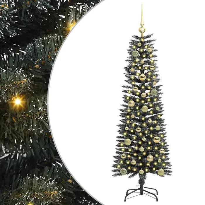 vidaXL Árbol de Navidad artificial con 150 LED Verde 43 x 43 x 150 cm (3)