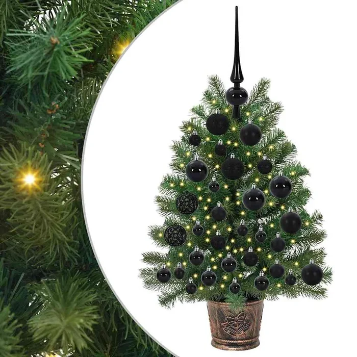 vidaXL Árbol de Navidad artificial con 150 LED Verde 75 cm PE y PVC (9)