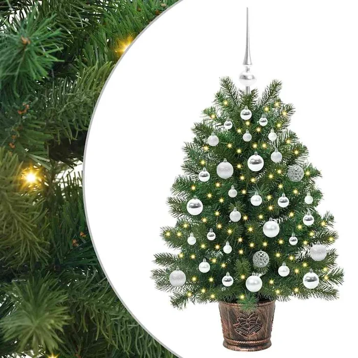 vidaXL Árbol de Navidad artificial con 150 LED Verde 95 cm PE y PVC (4)