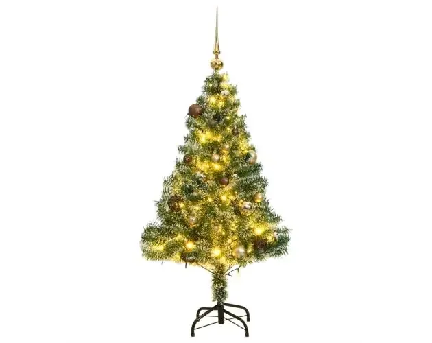 vidaXL árbol de navidad artificial con 150 LEDs bolas y nieve 120 cm | Brico Depôt Più Venduto