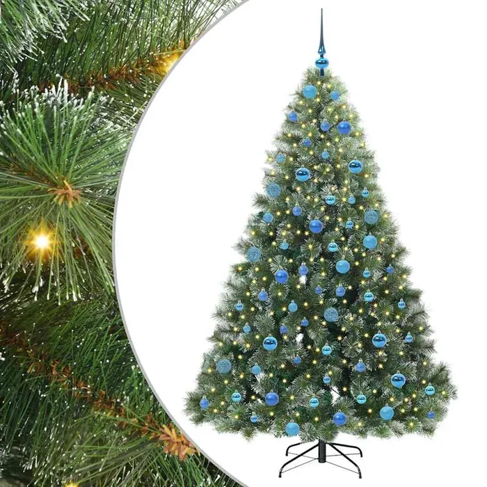 vidaXL Árbol de Navidad artificial con 300 LED Verde 180 cm PE y PVC (26)