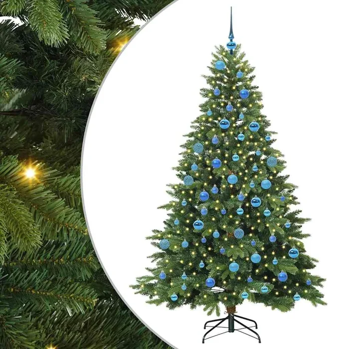 vidaXL Árbol de Navidad artificial con 300 LED Verde 180 cm PE y PVC (39)