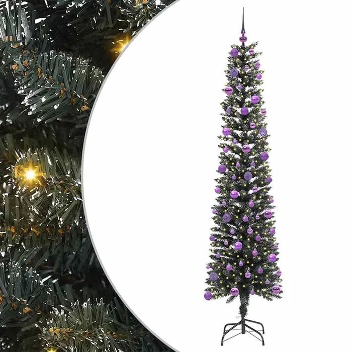 vidaXL Árbol de Navidad artificial con 300 LED Verde 58 x 58 x 240 cm (2)